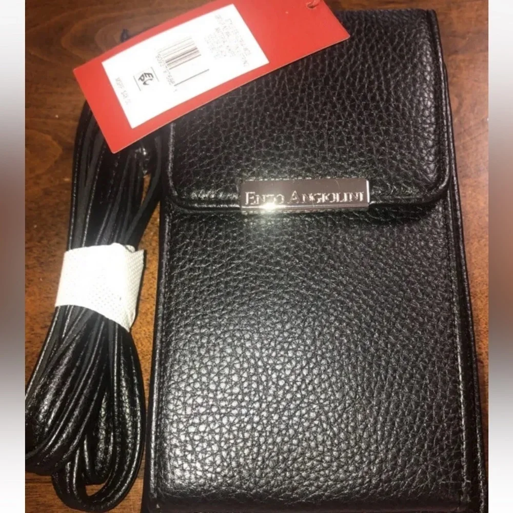 ENZO ANGIOLINI Black Phone / Crossbody Purse Zip  $48 Versatile